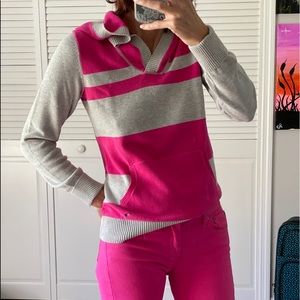 Tommy Hilfiger Pink and Gray Hoodie